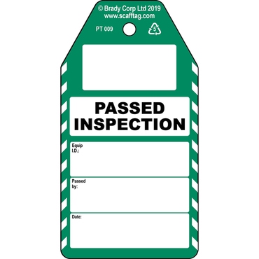 Étiquette non adhésive Passed Inspection